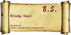 Bledy Saul névjegykártya